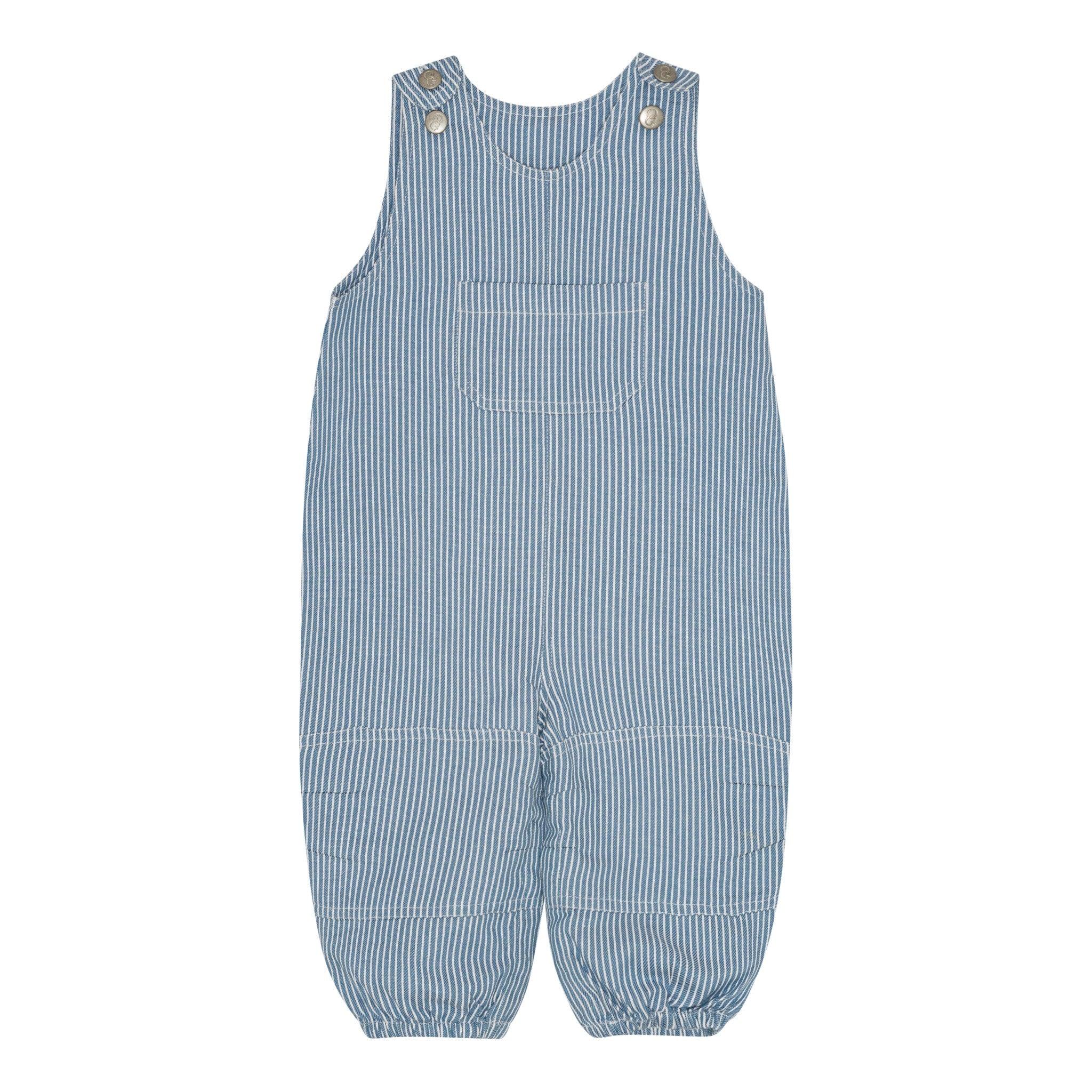 Einar blau und weiß gestreifter Milchjungen-Overall