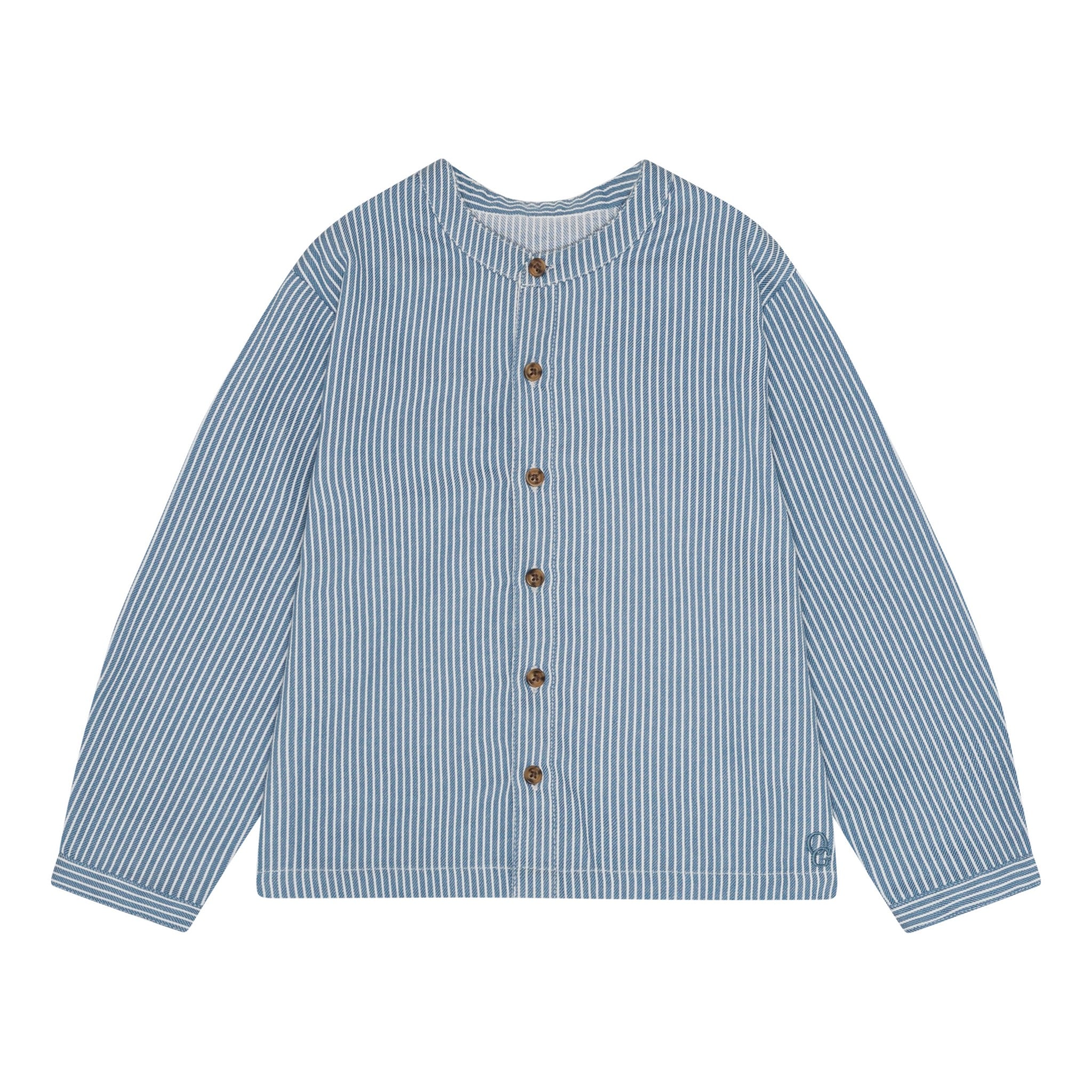 Atlas Milk Boy-Shirt – blau/weiß