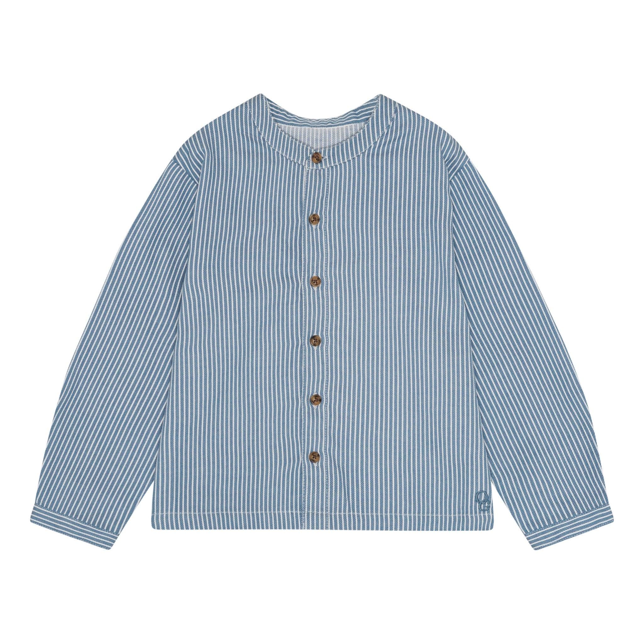 Atlas Milk Boy-Shirt – blau/weiß