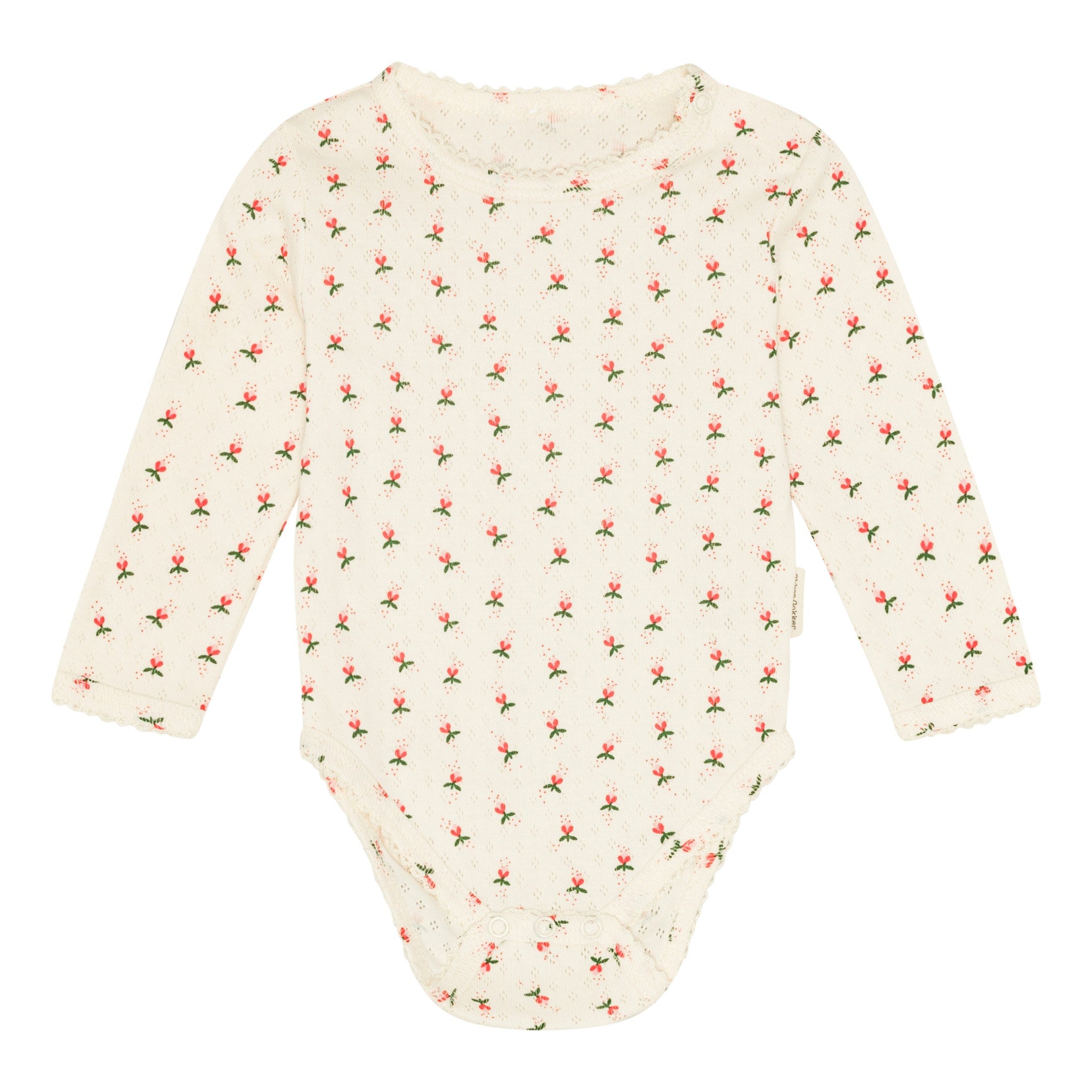 Pointelle body - fluffy bell red