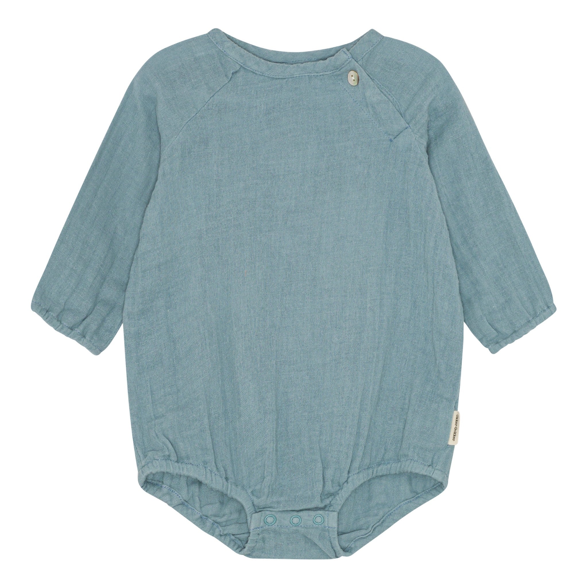 Muslin romper - mountain blue