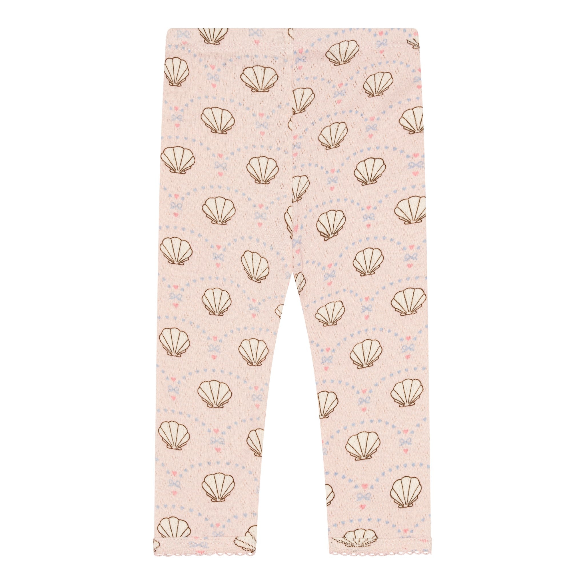 Pointelle Bow Shell Leggings