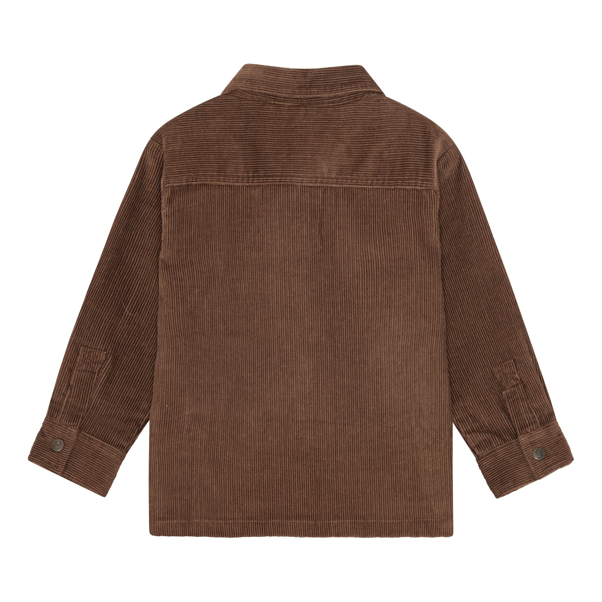 Fløjlsskjorte med trykknapper - chocolate brown