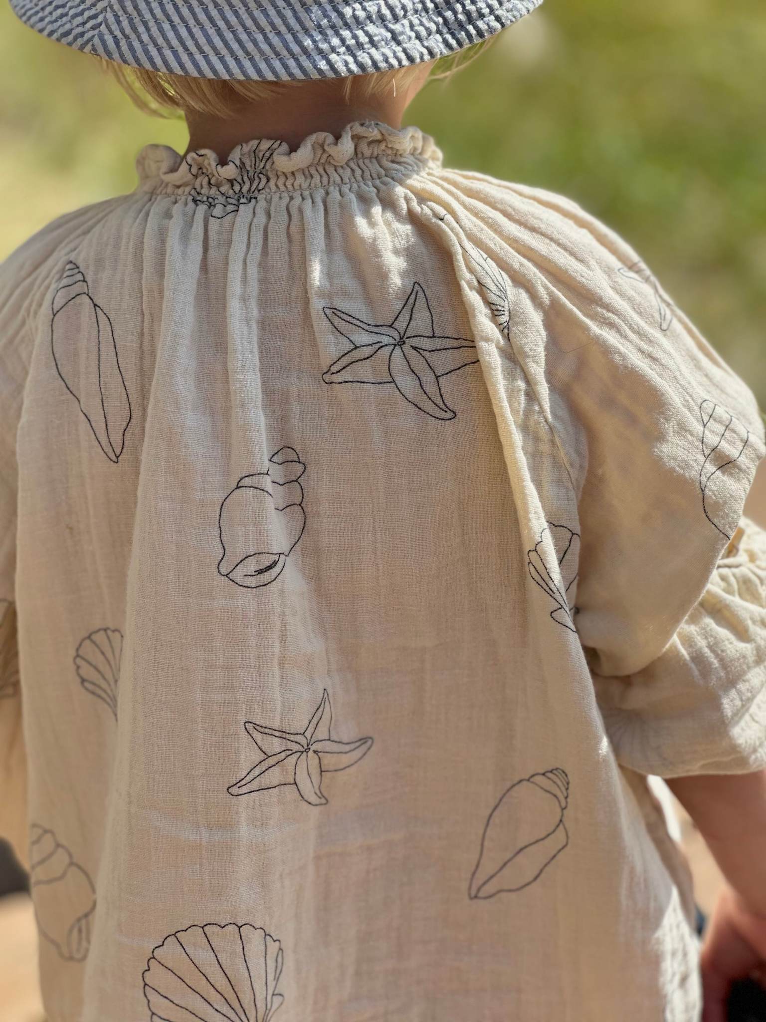 Seashell muslin bluse