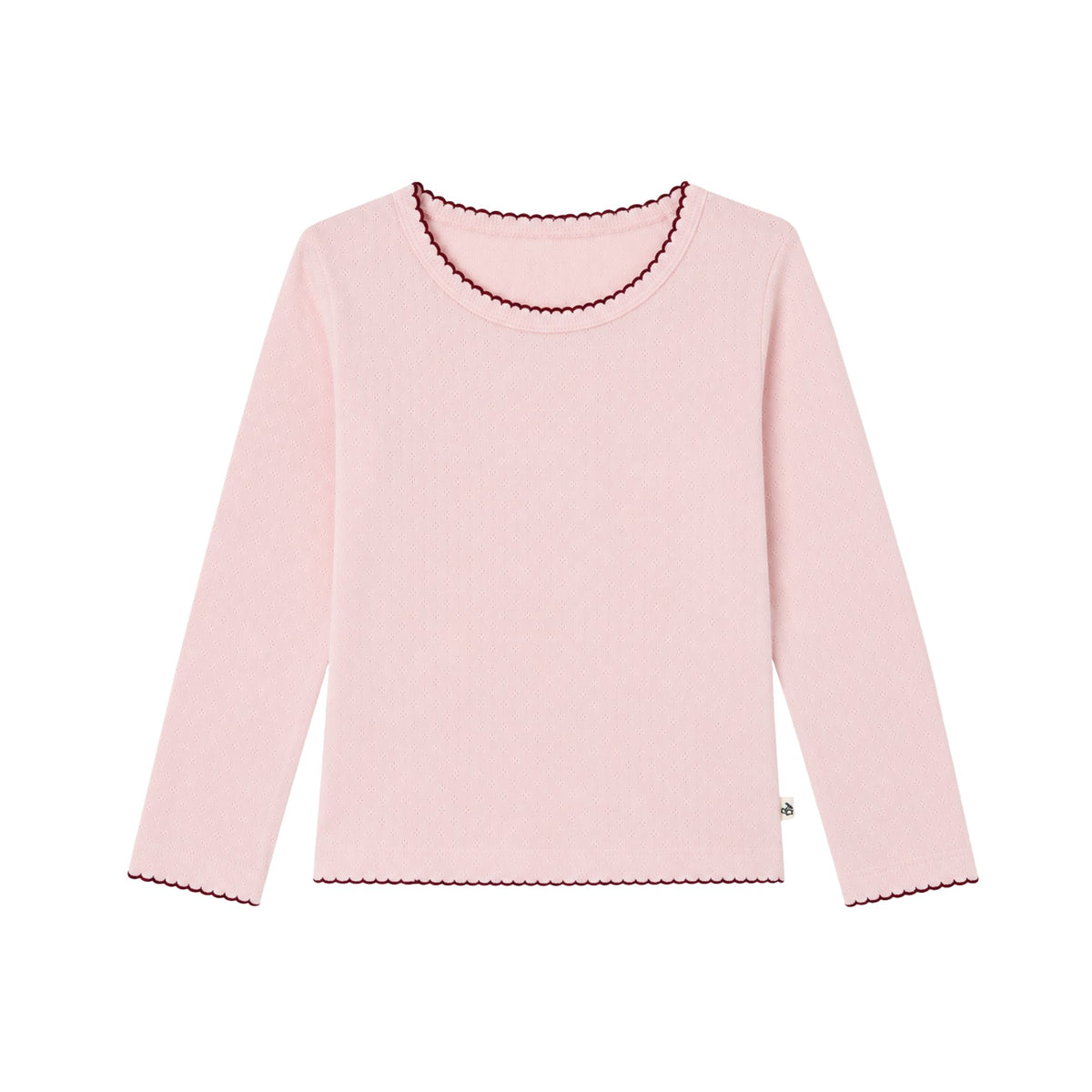 Pointelle bluse - blush lace