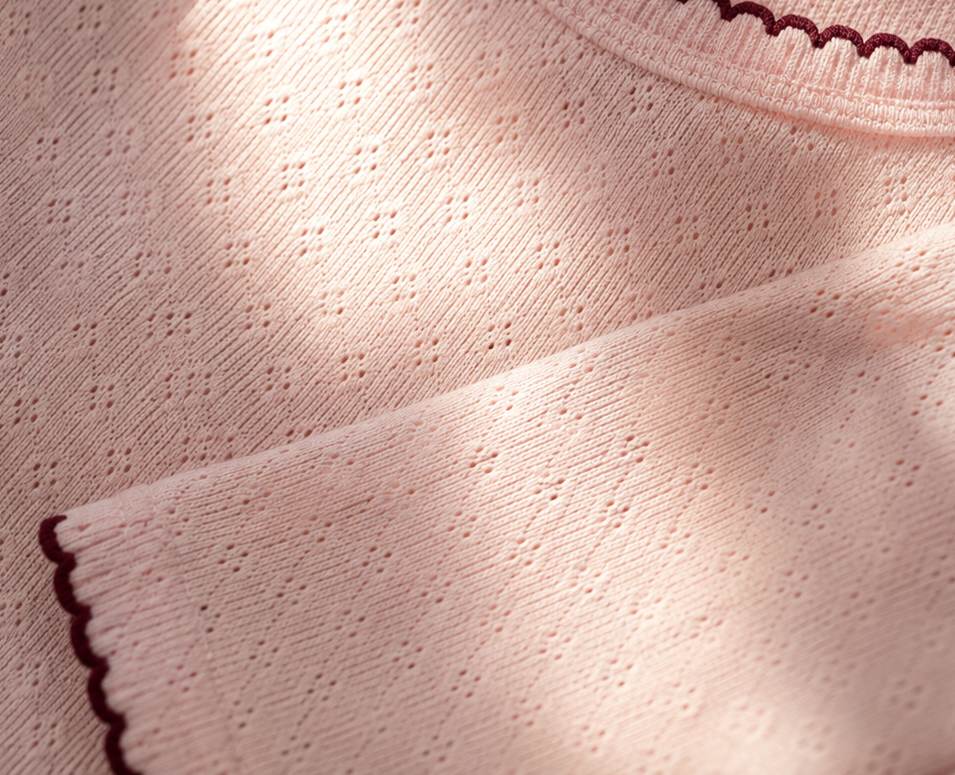 Pointelle bluse - blush lace