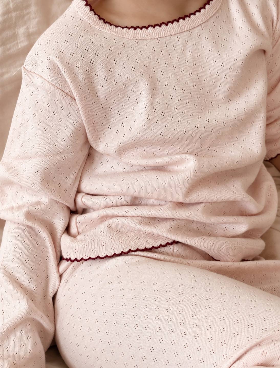 pointelle bluse - blush