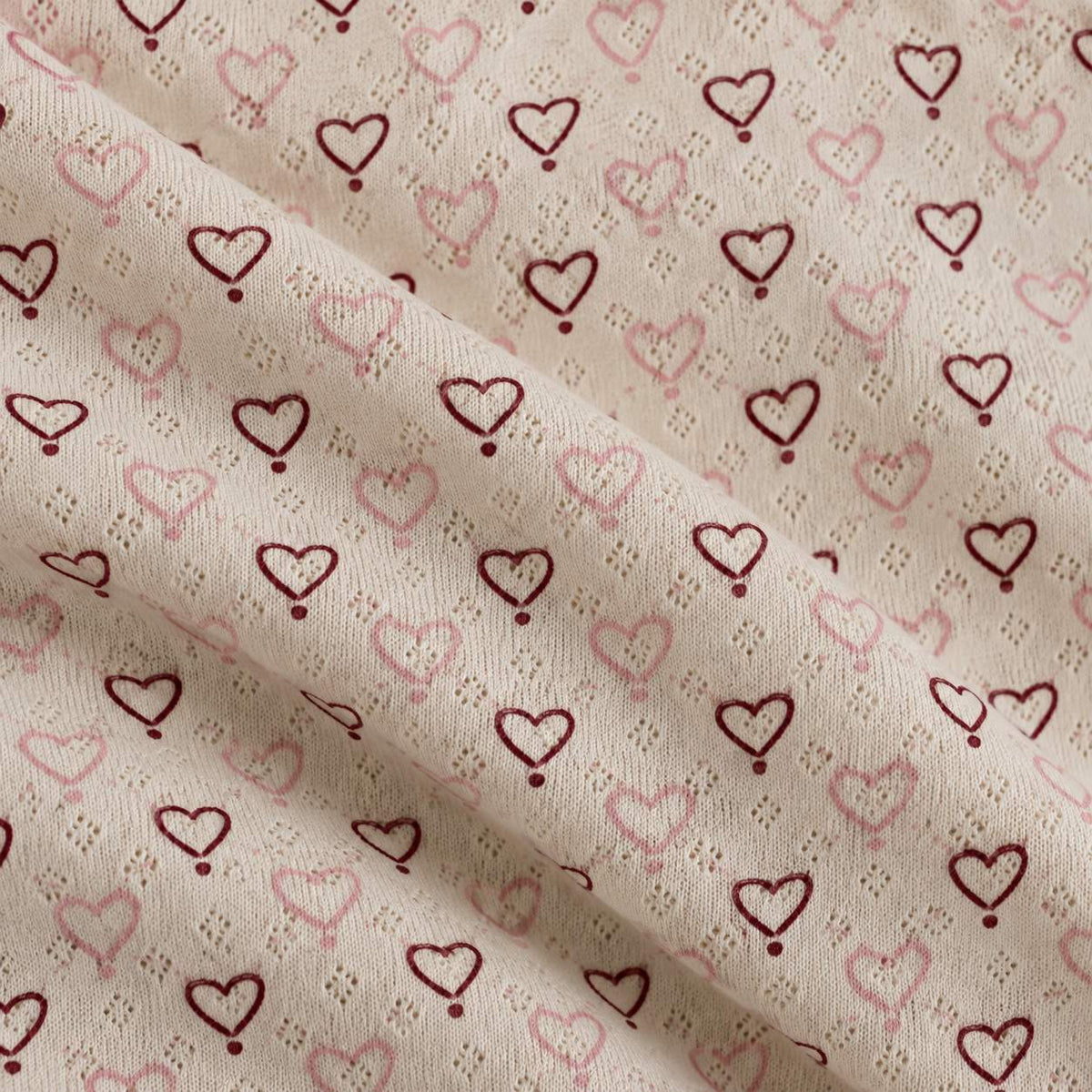 Pointelle body - multi love hearts