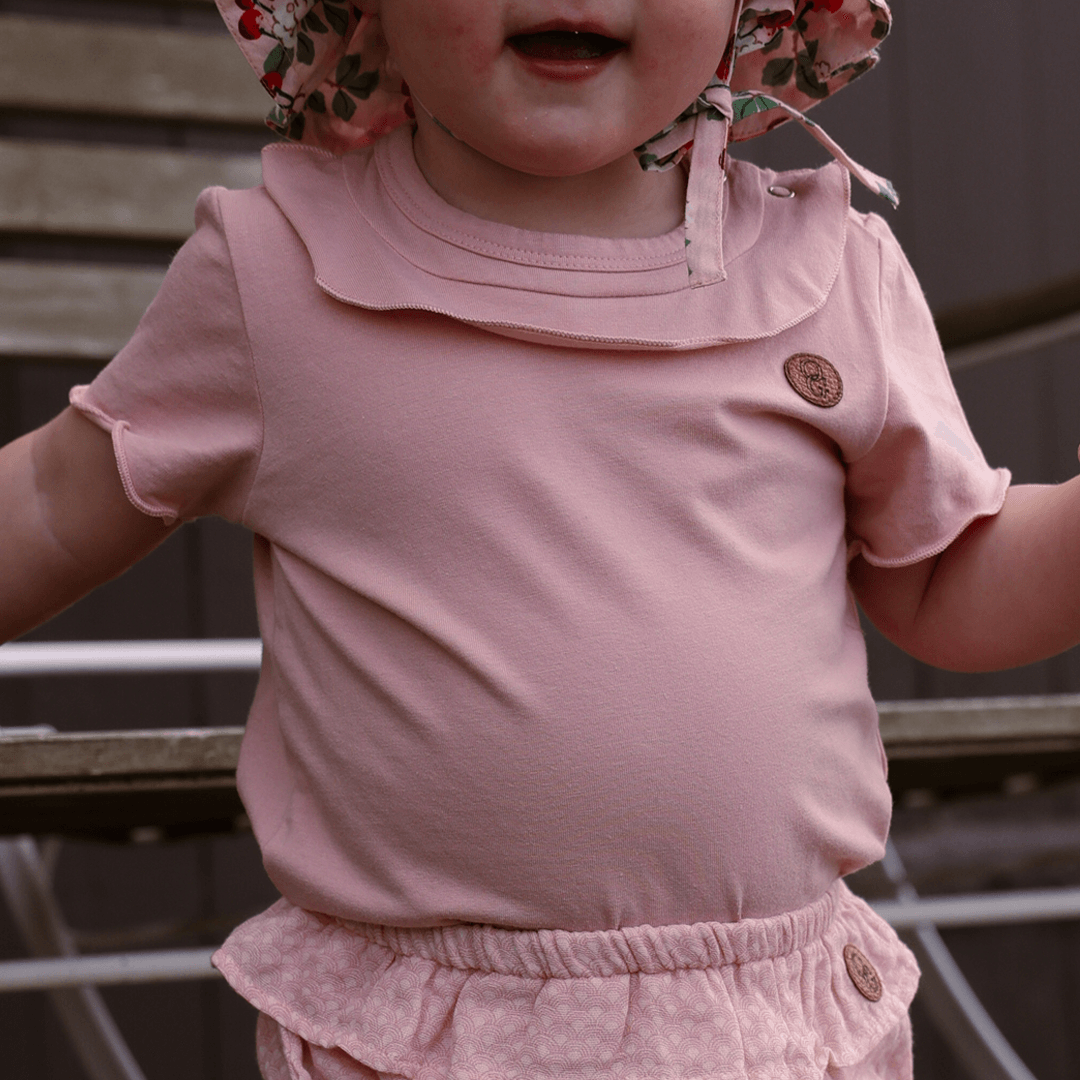 Body für Baby mit Rüschen – Mädchen – Hellrosa