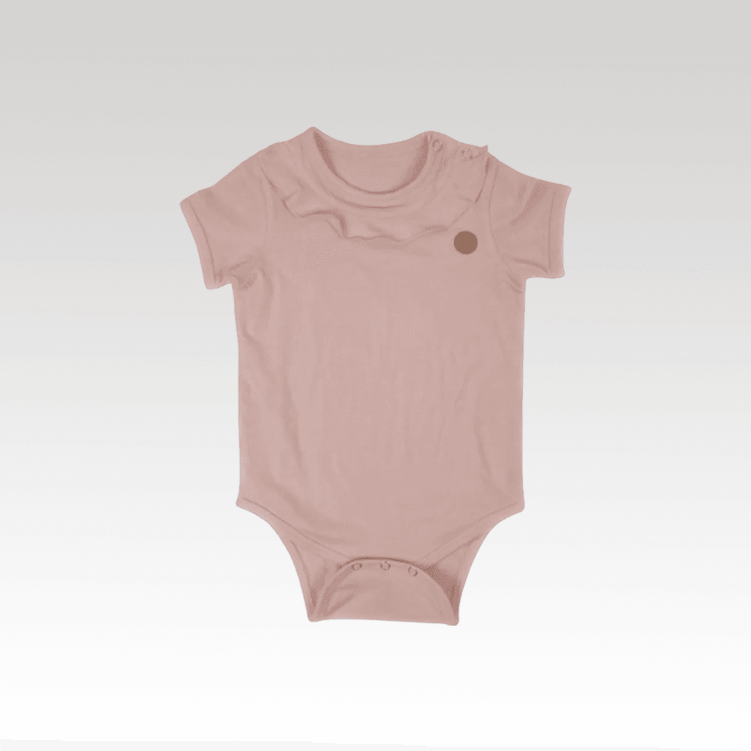Body für Baby mit Rüschen – Mädchen – Hellrosa