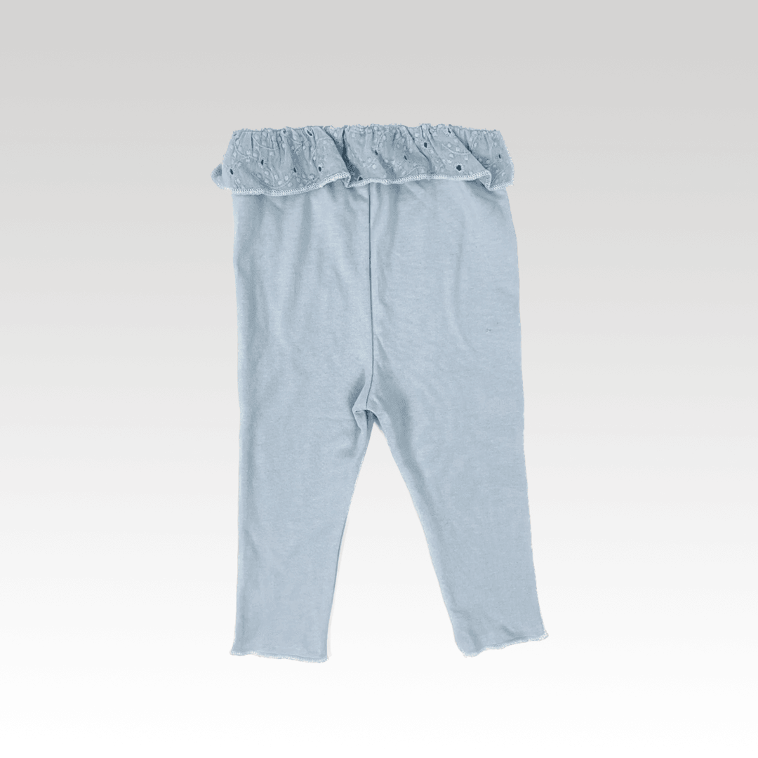 Leggings für Babys mit Rüschen – Himmelblau