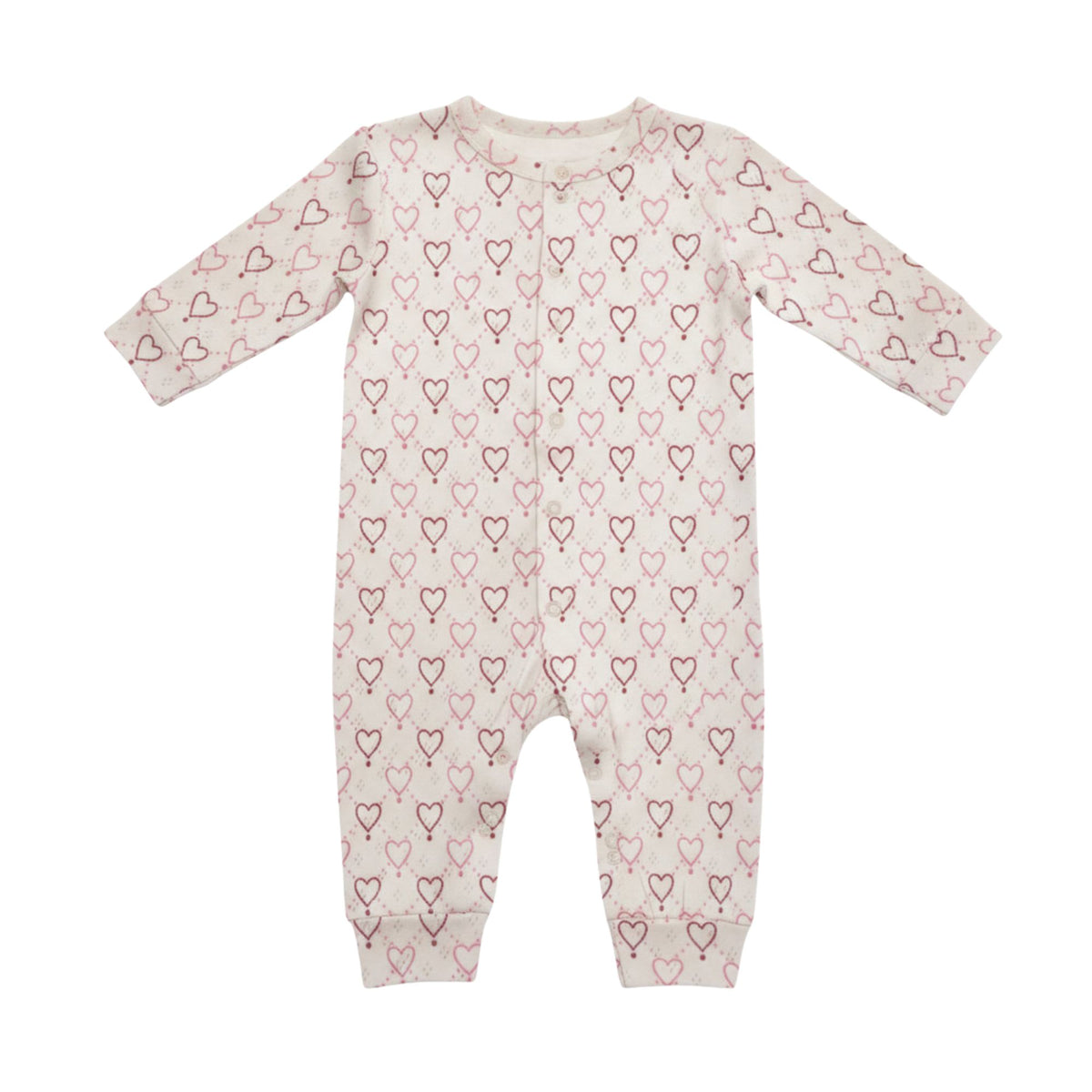 Pointelle bluse - multi love hearts