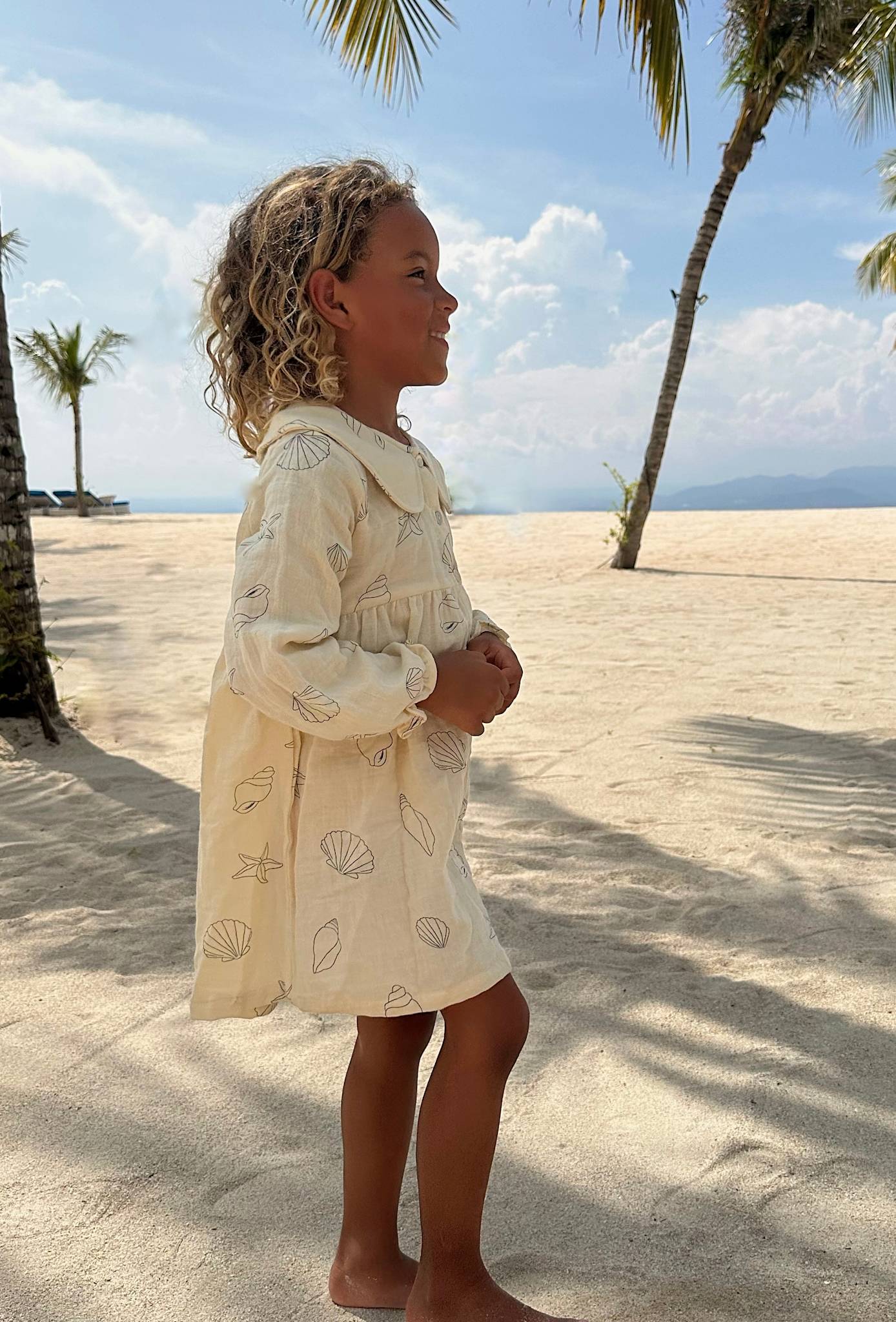 Seashell muslin kjole