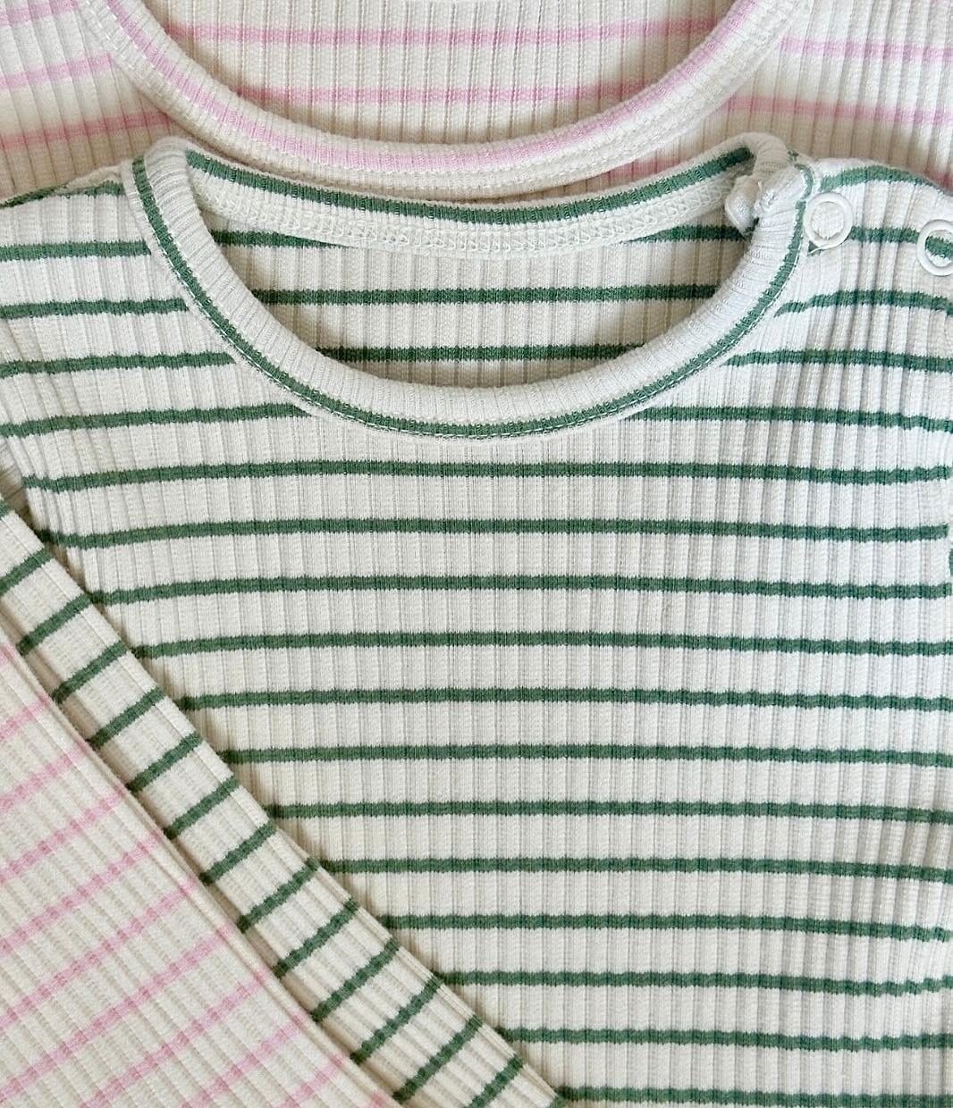 chunky rib body - artichoke eller rosey stripes