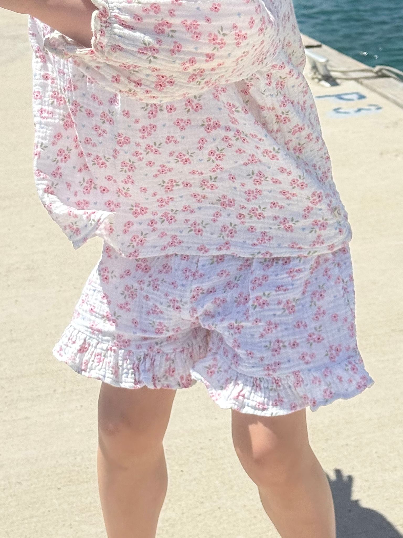 muslin shorts - blossom bliss