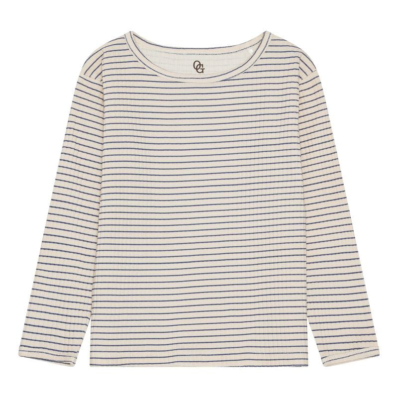 chunky rib bluse - softice stripes