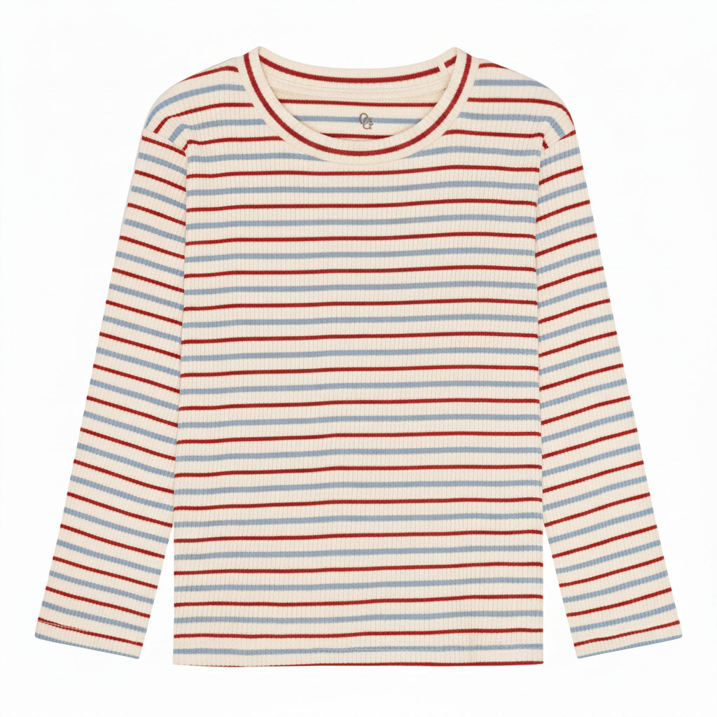 rib bluse - seaside stripe