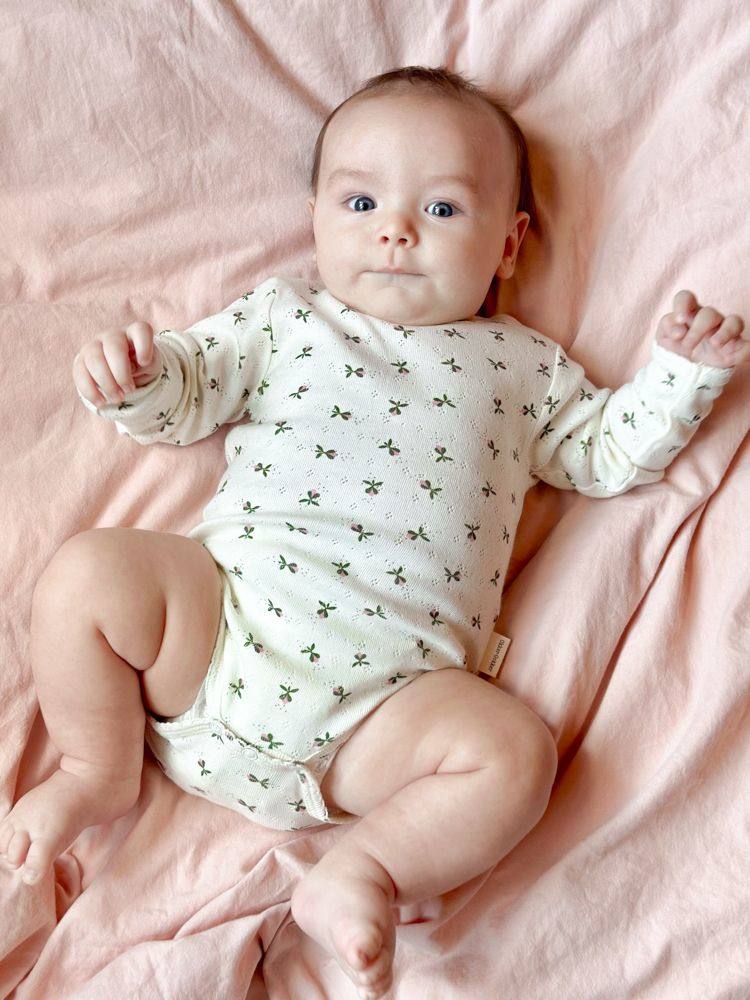 Pointelle body - fluffy bell green