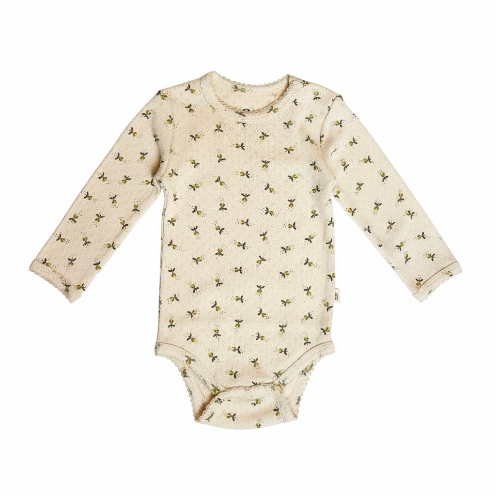 Pointelle body - fluffy bell honey