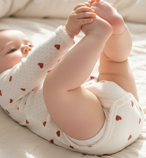 Pointelle body - love hearts