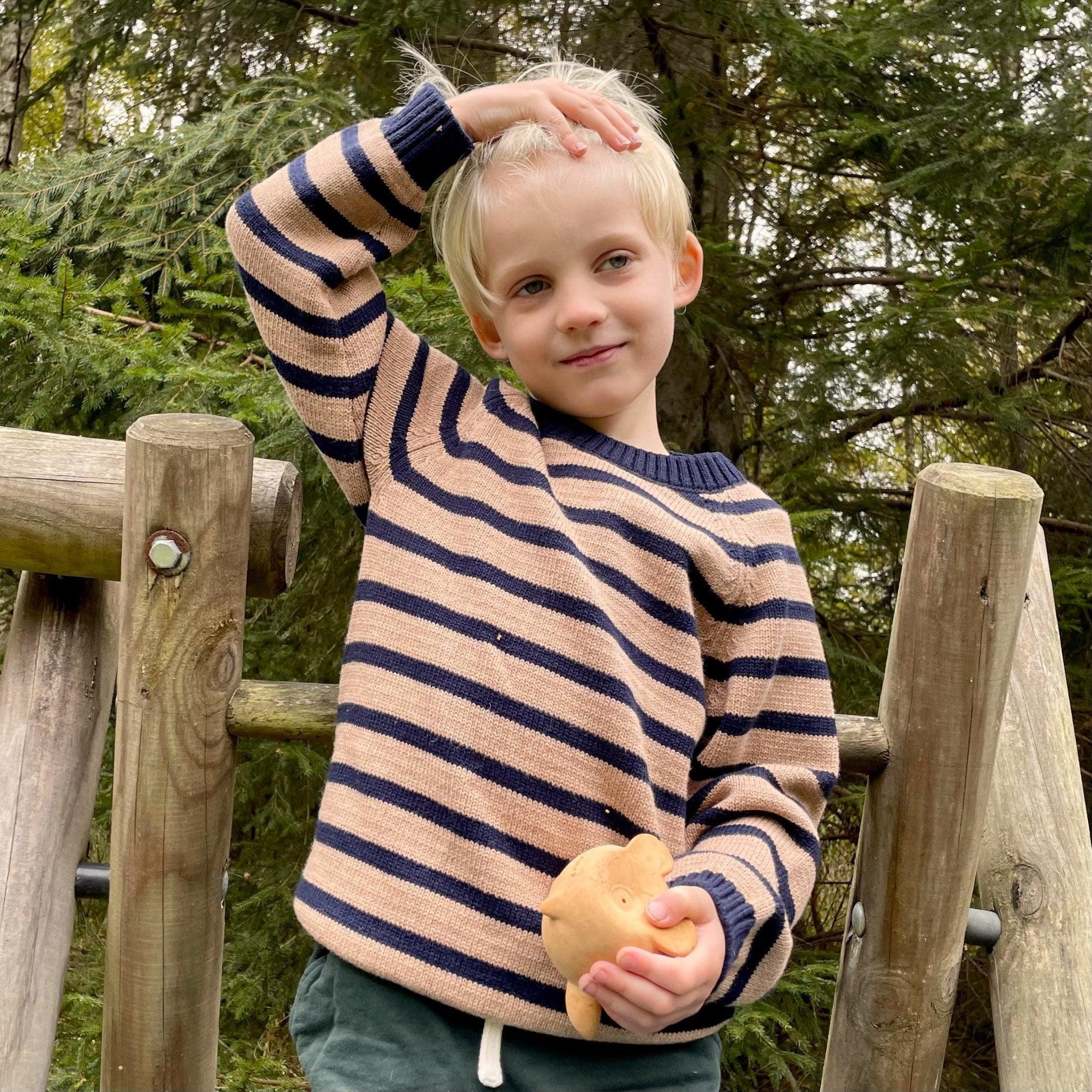 Pullover aus Merinowolle/Baumwolle