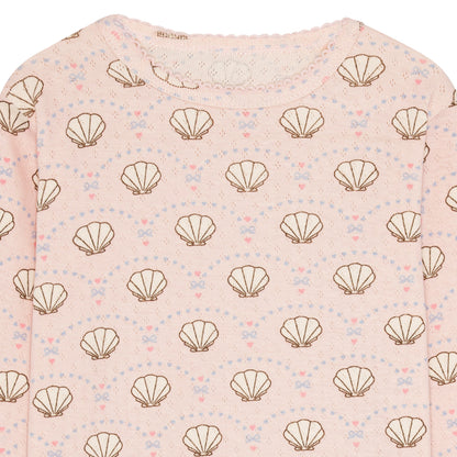 pointelle bluse - bow shell