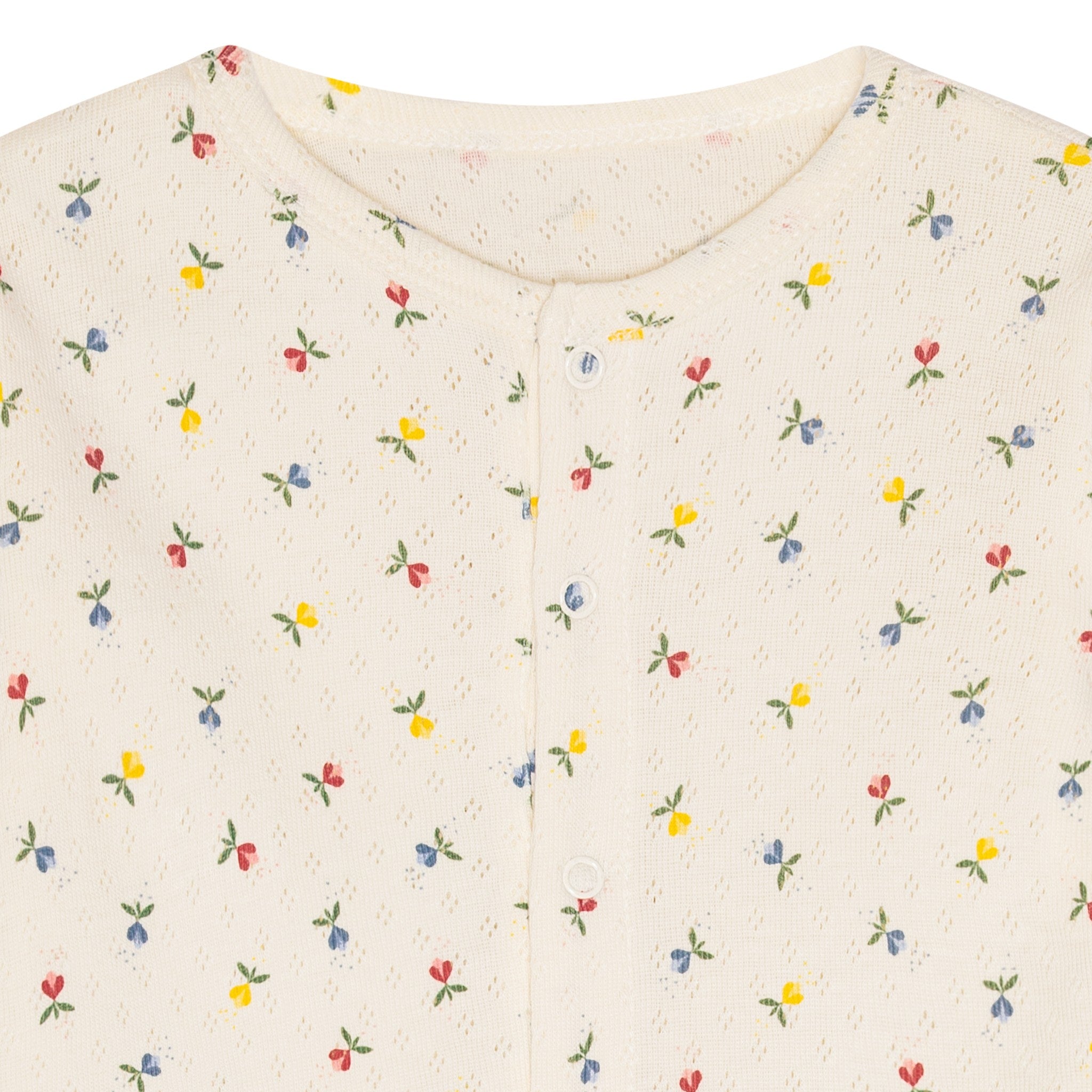 pointelle onesie - fluffy bell multi