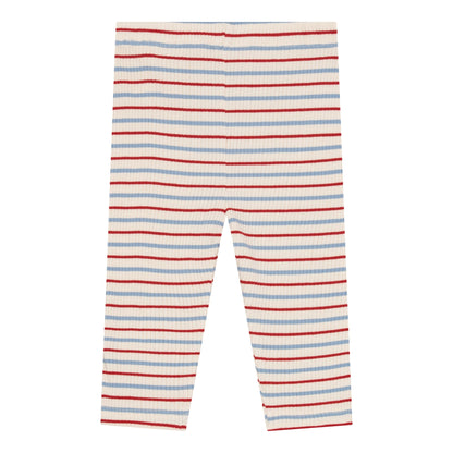 rib leggins - seaside stripe