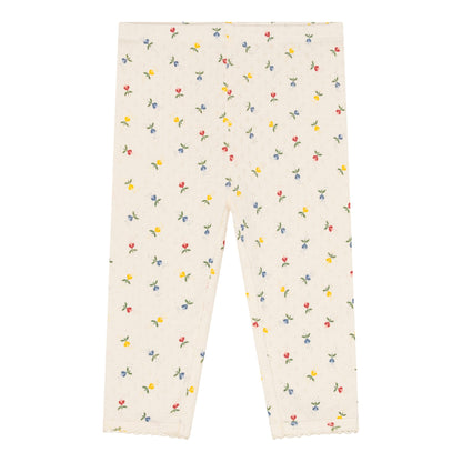 pointelle leggins - fluffy bell multi