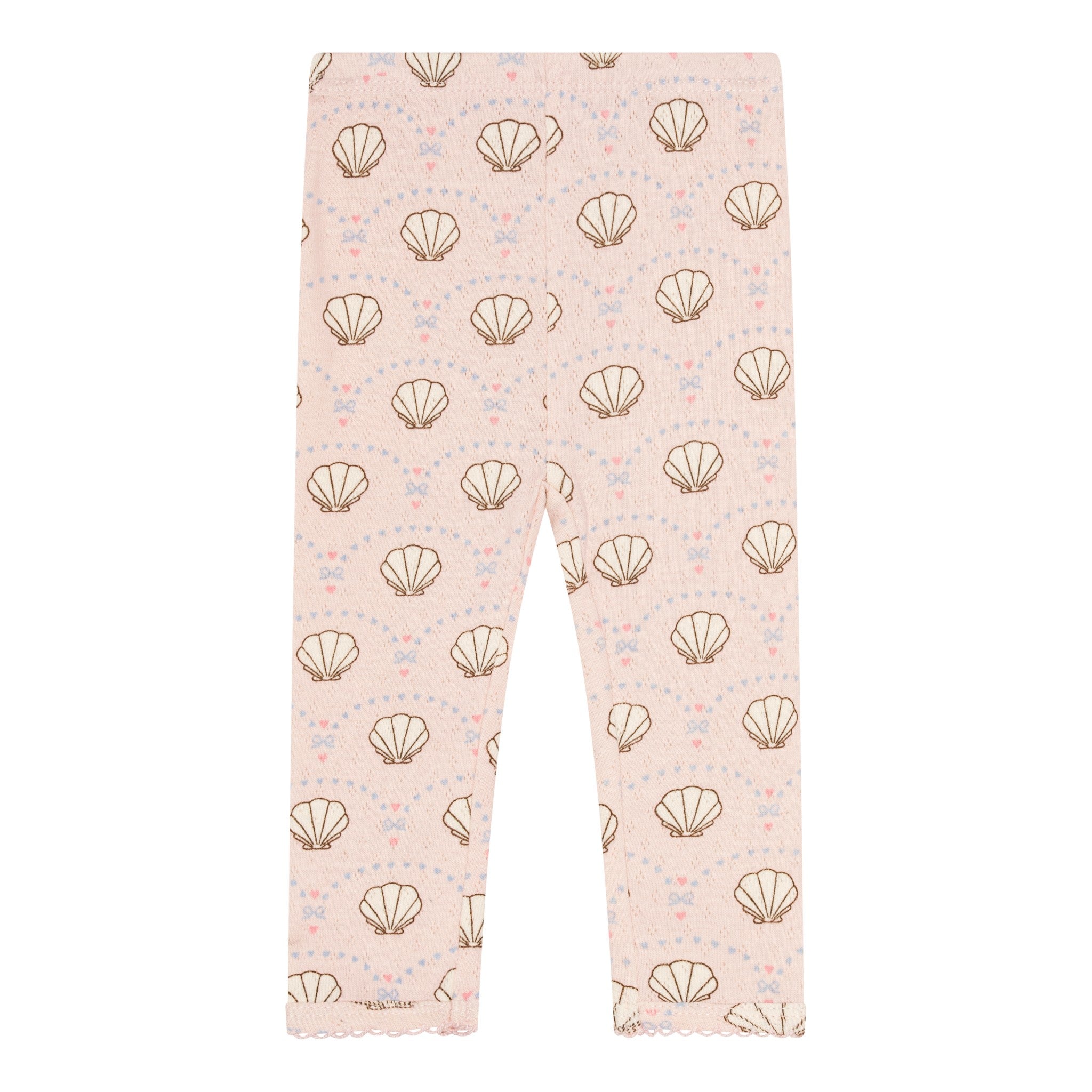 Pointelle Bow Shell Leggings