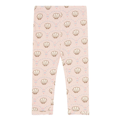 Pointelle Bow Shell Leggings