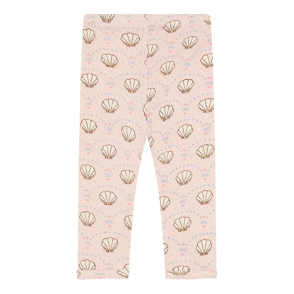 Pointelle Bow Shell Leggings