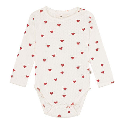 Pointelle body - love hearts
