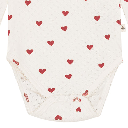 Pointelle body - love hearts