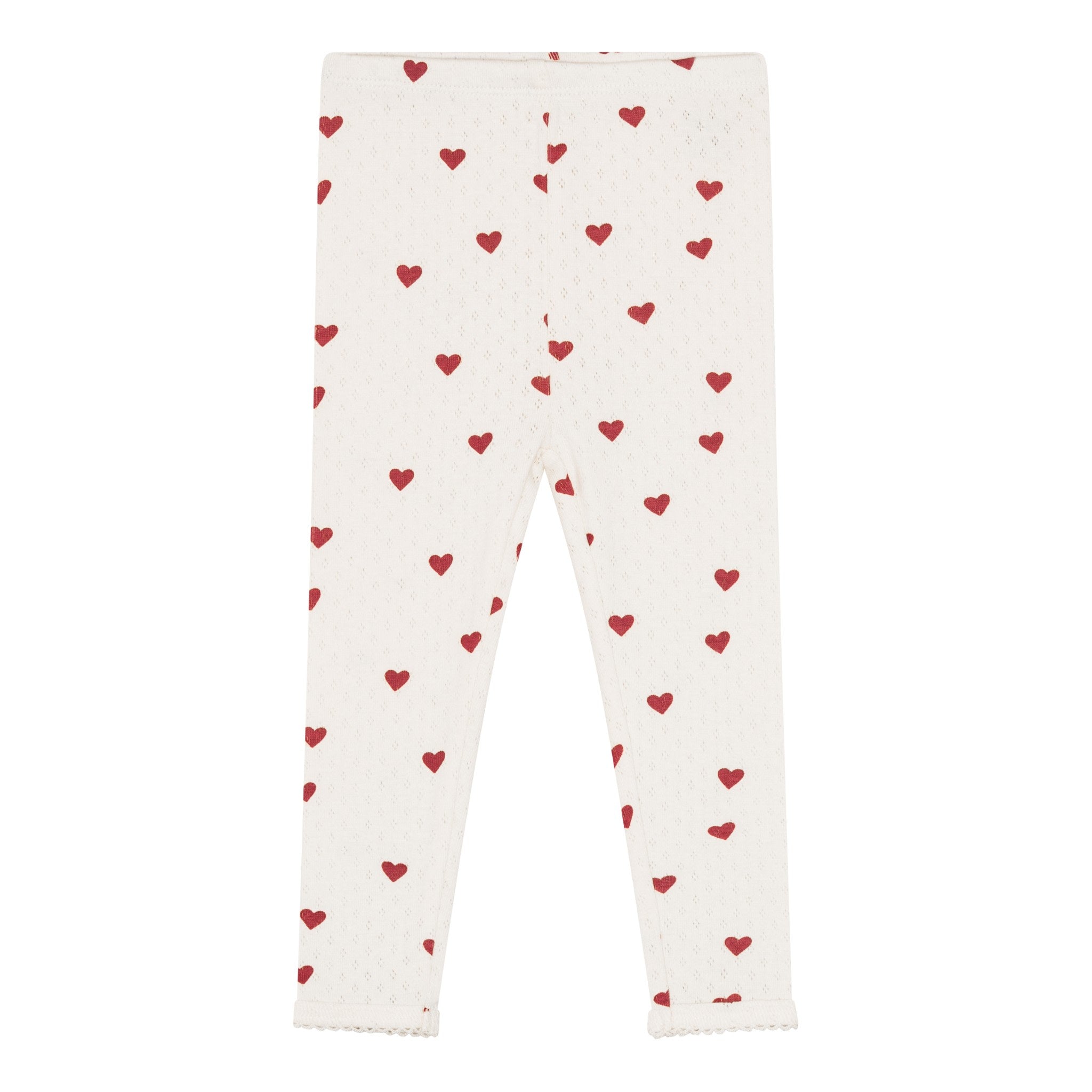 Pointelle leggings - love hearts