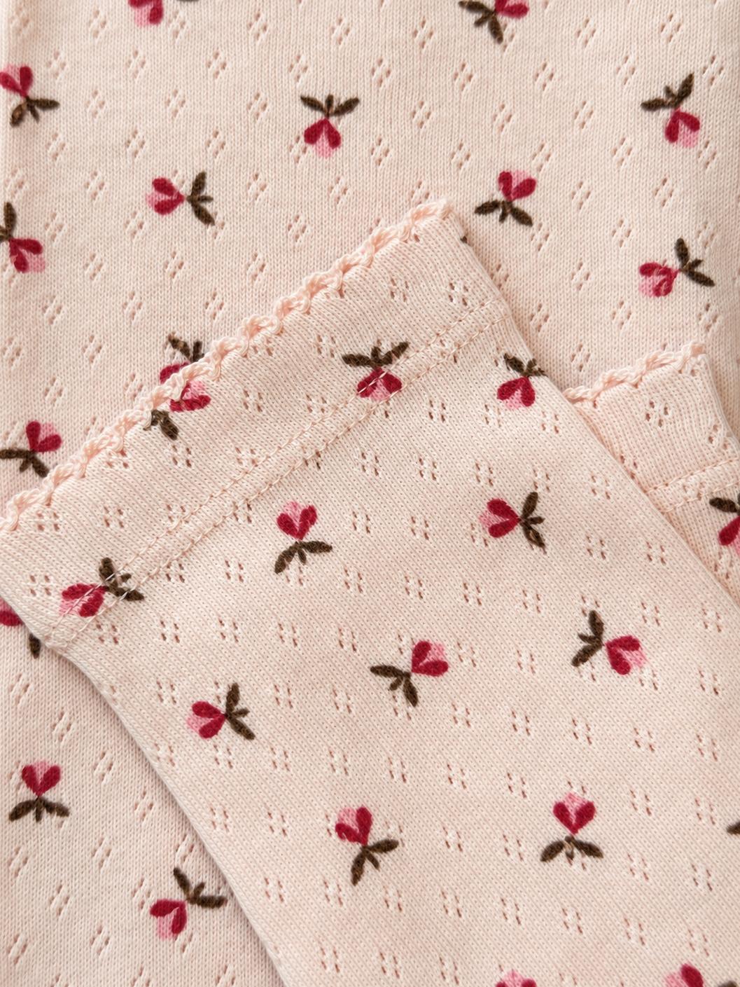 Pointelle leggings - fluffy bell blush