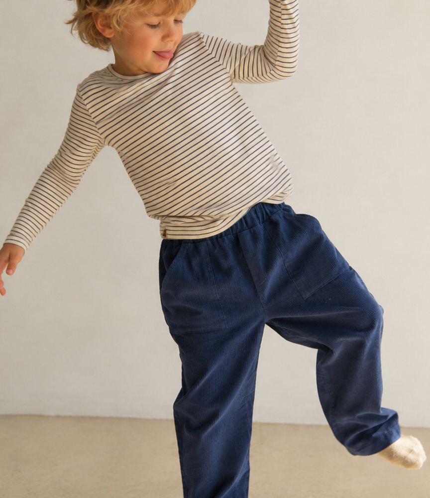 chunky rib bluse - softice stripes