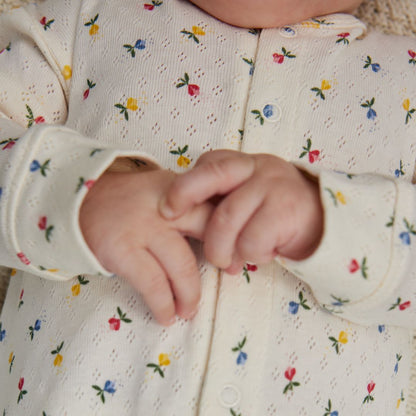 pointelle onesie - fluffy bell multi