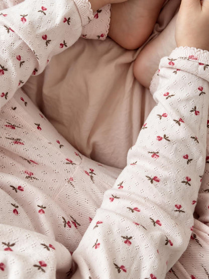 Pointelle leggings - fluffy bell blush