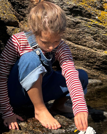 rib bluse - red stripe