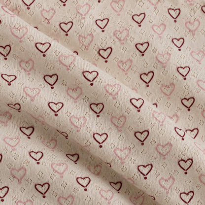 Pointelle leggings - multi love hearts
