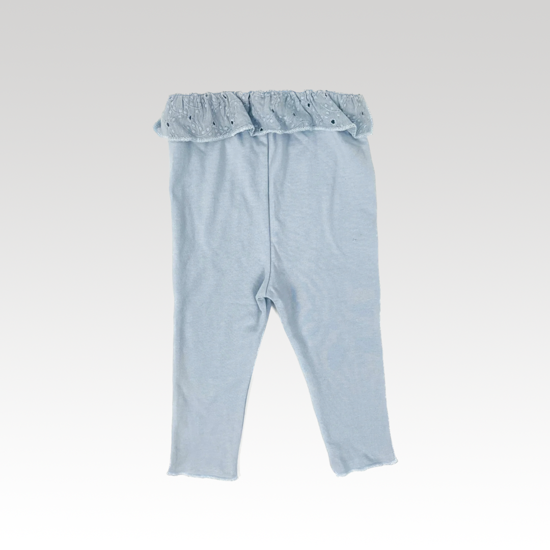 Leggings für Babys mit Rüschen – Himmelblau