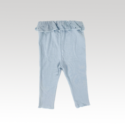 Leggings für Babys mit Rüschen – Himmelblau