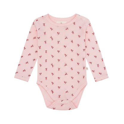 Pointelle body - fluffy bell blush