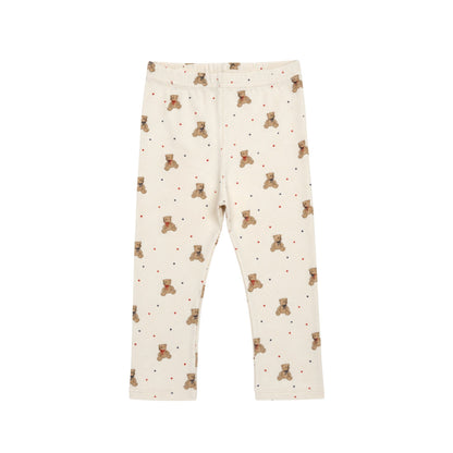 jersey leggings - teddy bear