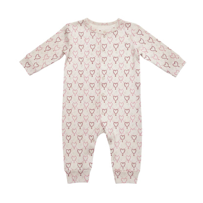 Pointelle bluse - multi love hearts
