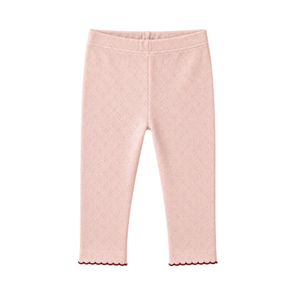 Pointelle leggings - blush lace