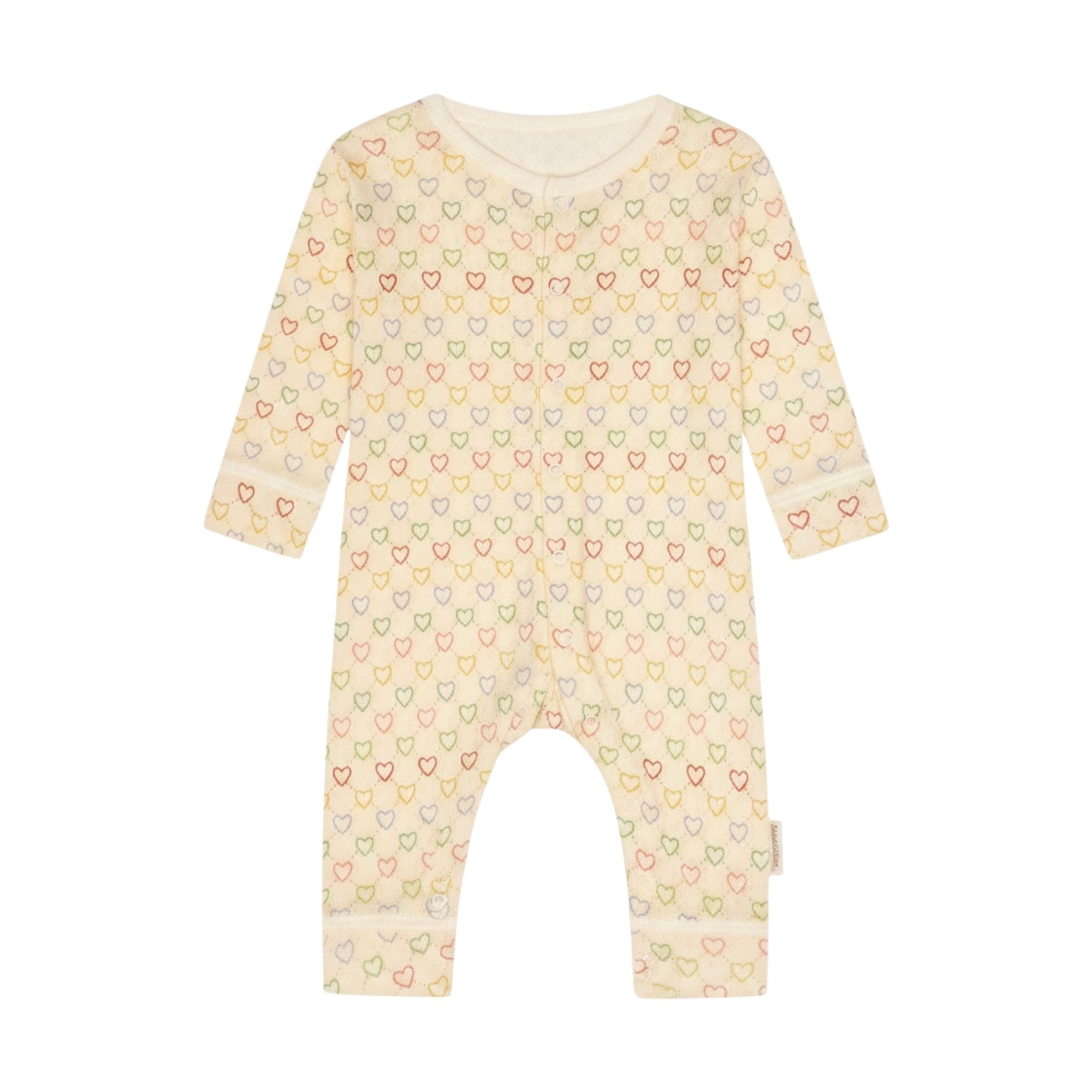 pointelle onesie - multi hearts mini