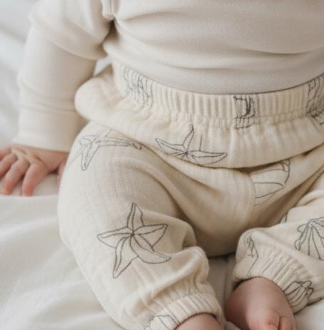 Seashell muslin baby bukser