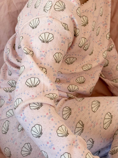 pointelle bluse - bow shell